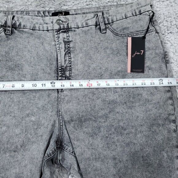Jen7 Slim Boyfriend Jeans Size 24 Gray Stretch Denim Stone Wash - Picture 10 of 11